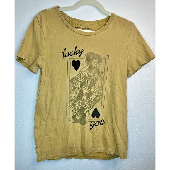 Lucky Brand Women’s Lucky You Card Classic Crew Size Medium - Picture 2 of 9